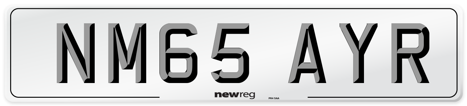 NM65 AYR Number Plate from New Reg